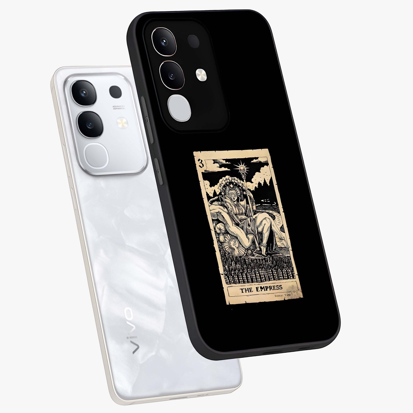 The Empress Glass Case displayed in angled mockup highlighting elegant royal design with majestic aesthetic style.