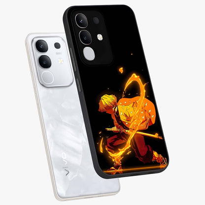 Thunder Flame Execution Glass Case displayed in angled mockup highlighting dramatic fire themed design with intense fantasy aesthetic.