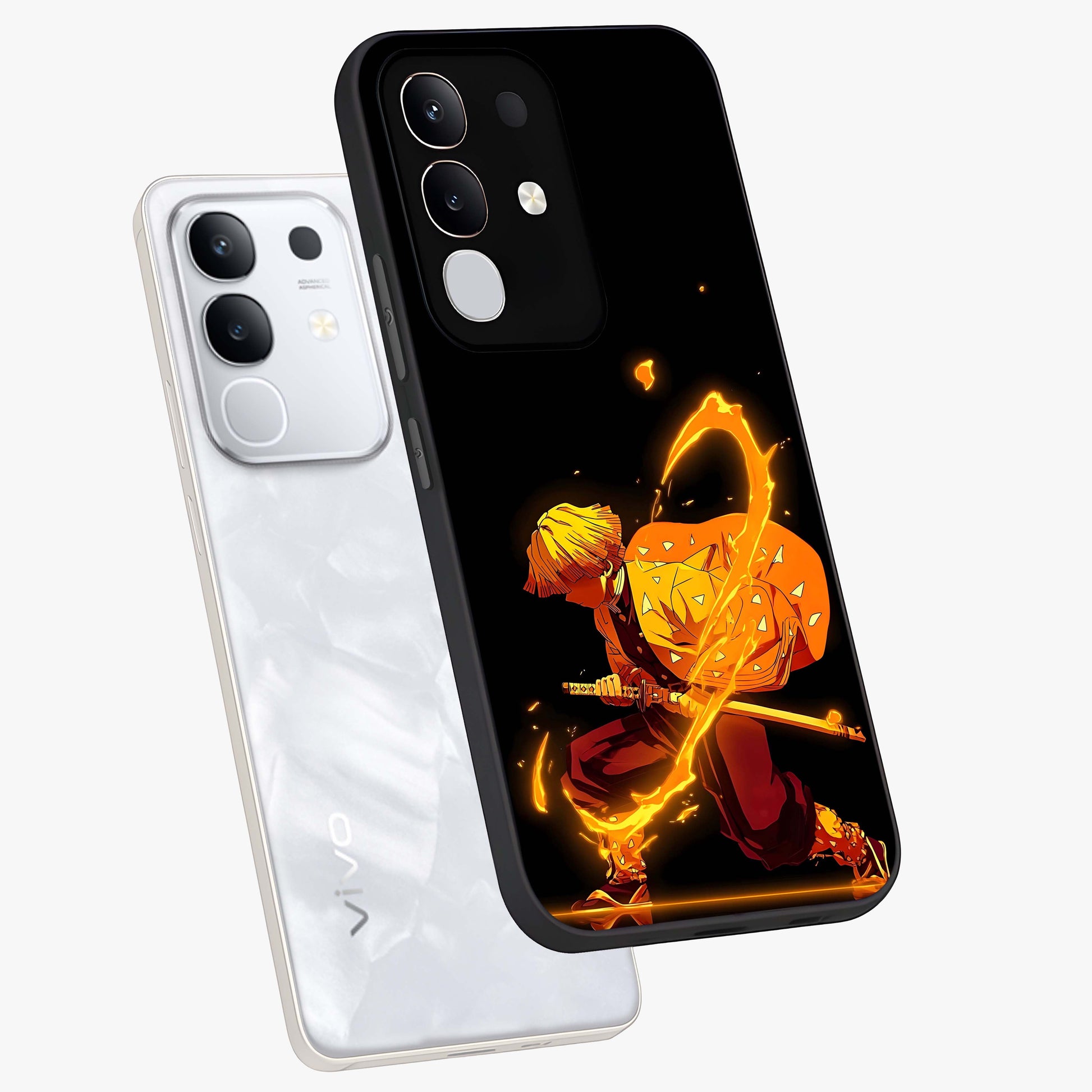 Thunder Flame Execution Glass Case displayed in angled mockup highlighting dramatic fire themed design with intense fantasy aesthetic.