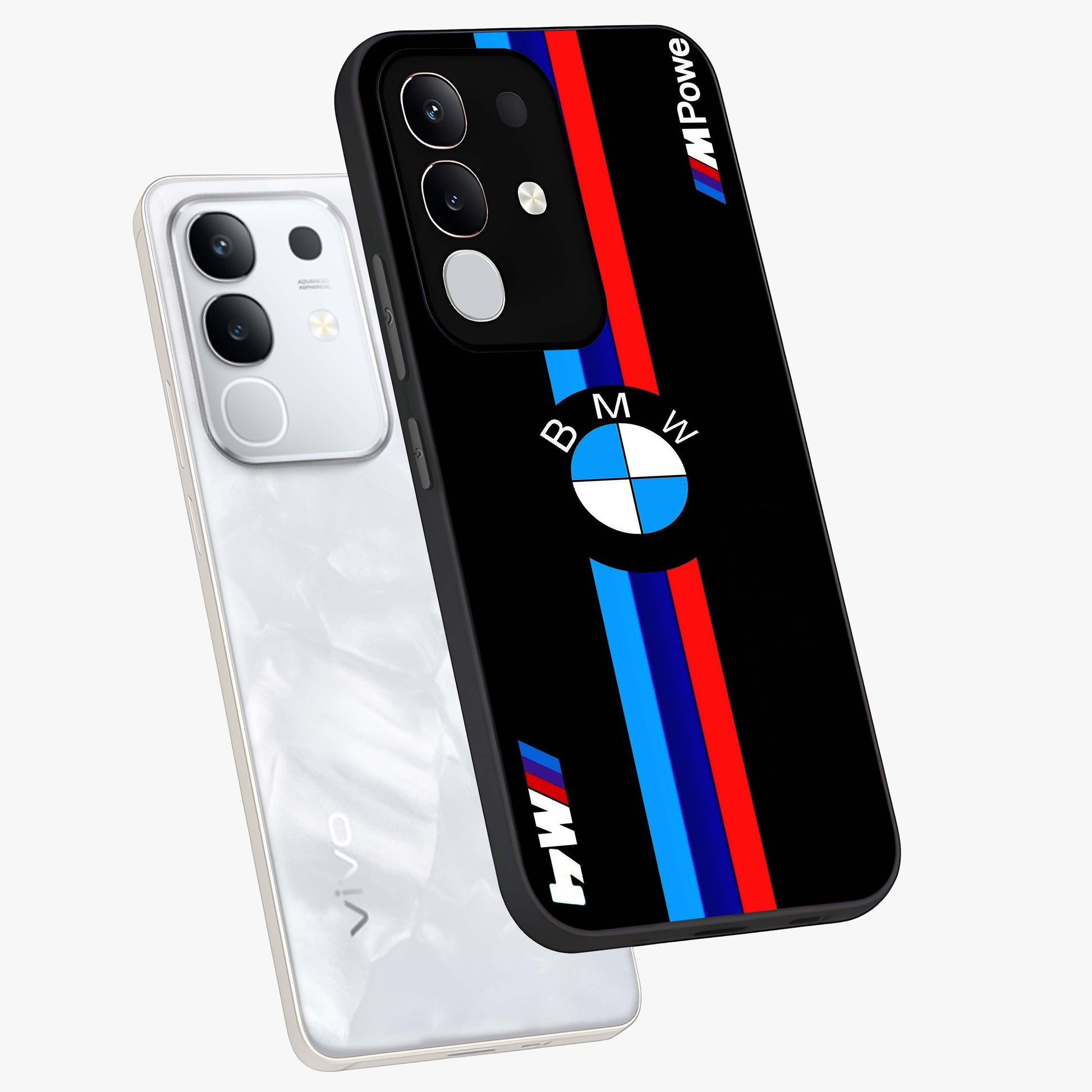 Turbo BMW Beast Glass Case displayed in angled mockup highlighting sleek racing car design with bold automotive aesthetic.