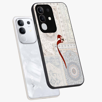 White Aesthetic Bow Glass Case displayed in angled mockup highlighting clean bow design with soft aesthetic style.