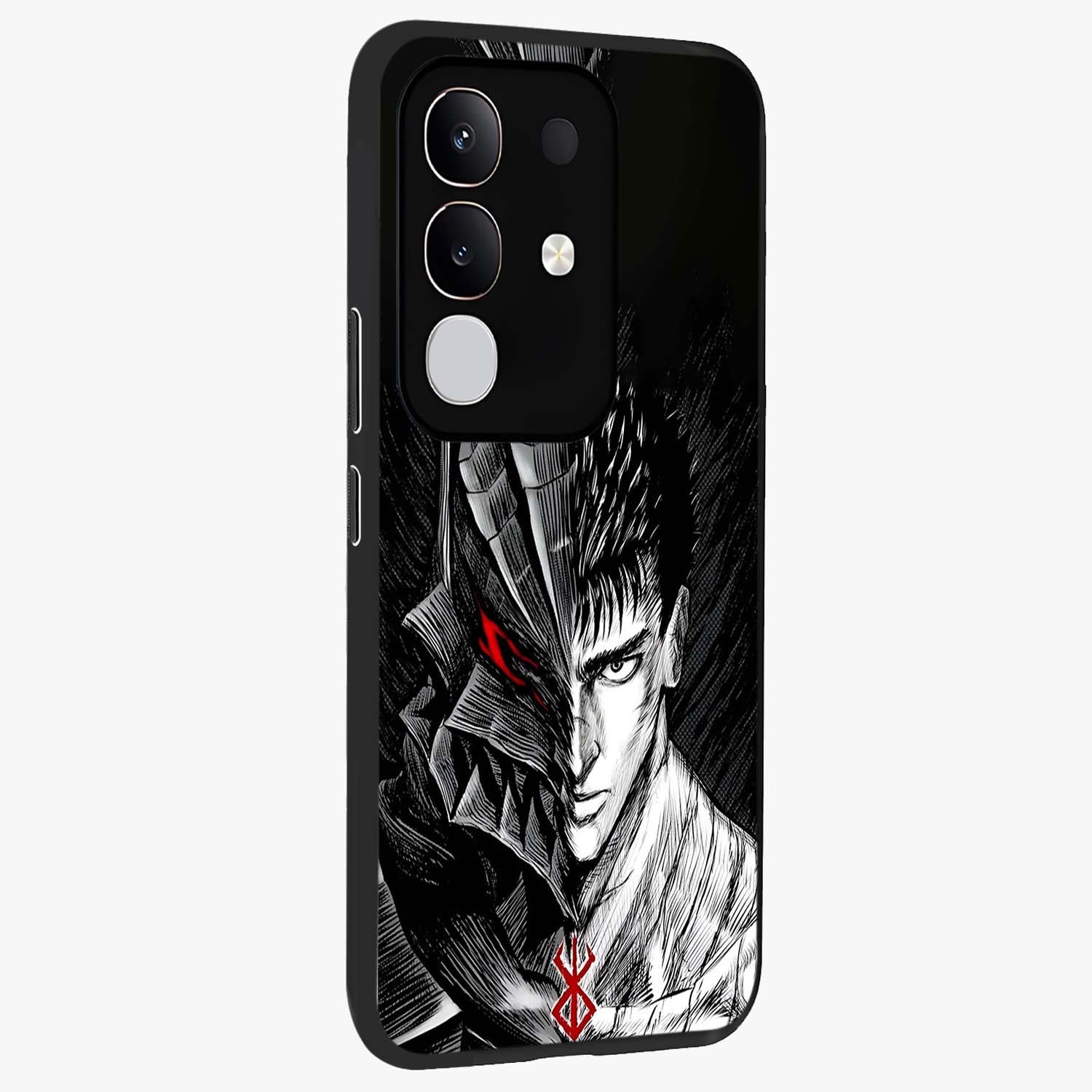 Berserker Blood Oath Glass Case upright view showcasing intense warrior aesthetic with dramatic artistic style.