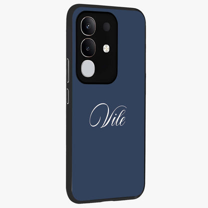 Blue Vintage Floral Pattern Glass Case displayed in angled mockup highlighting classic blue floral pattern and retro aesthetic design.
