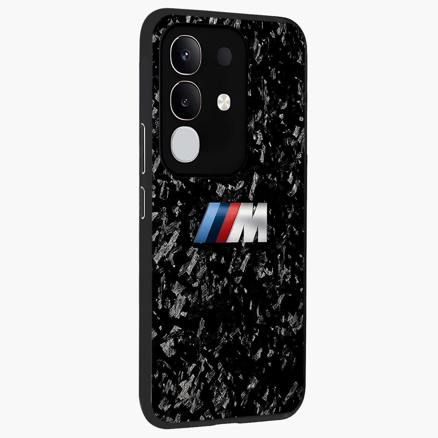 Carbon Speed Mark Glass Case upright view showcasing modern carbon speed graphic with bold automotive theme.