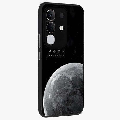 Cosmic Moon Glow Glass Case upright view showcasing luminous moon illustration with dreamy cosmic style.