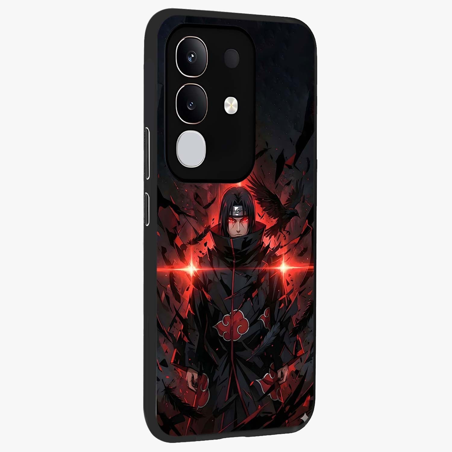 Focused Blade Discipline Glass Case upright view showcasing strong typography statement with sleek motivational theme.