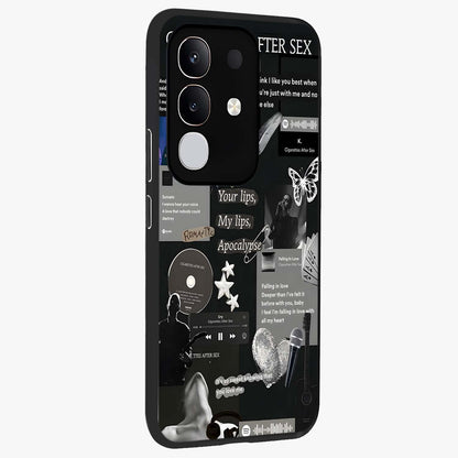 Midnight Love Echo Glass Case upright view showcasing expressive romantic artwork with dreamy midnight theme.