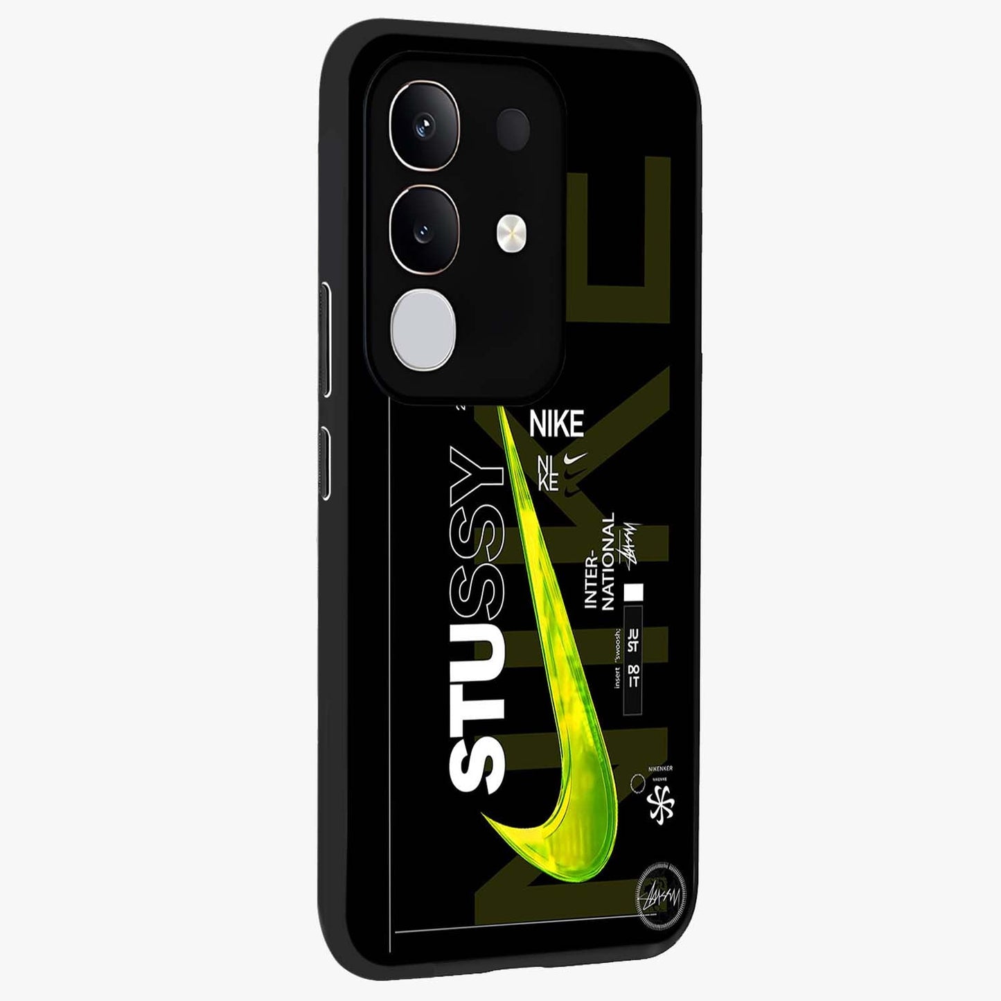 Neon Street Edition Glass Case upright view showcasing colorful neon artwork with modern street culture theme.