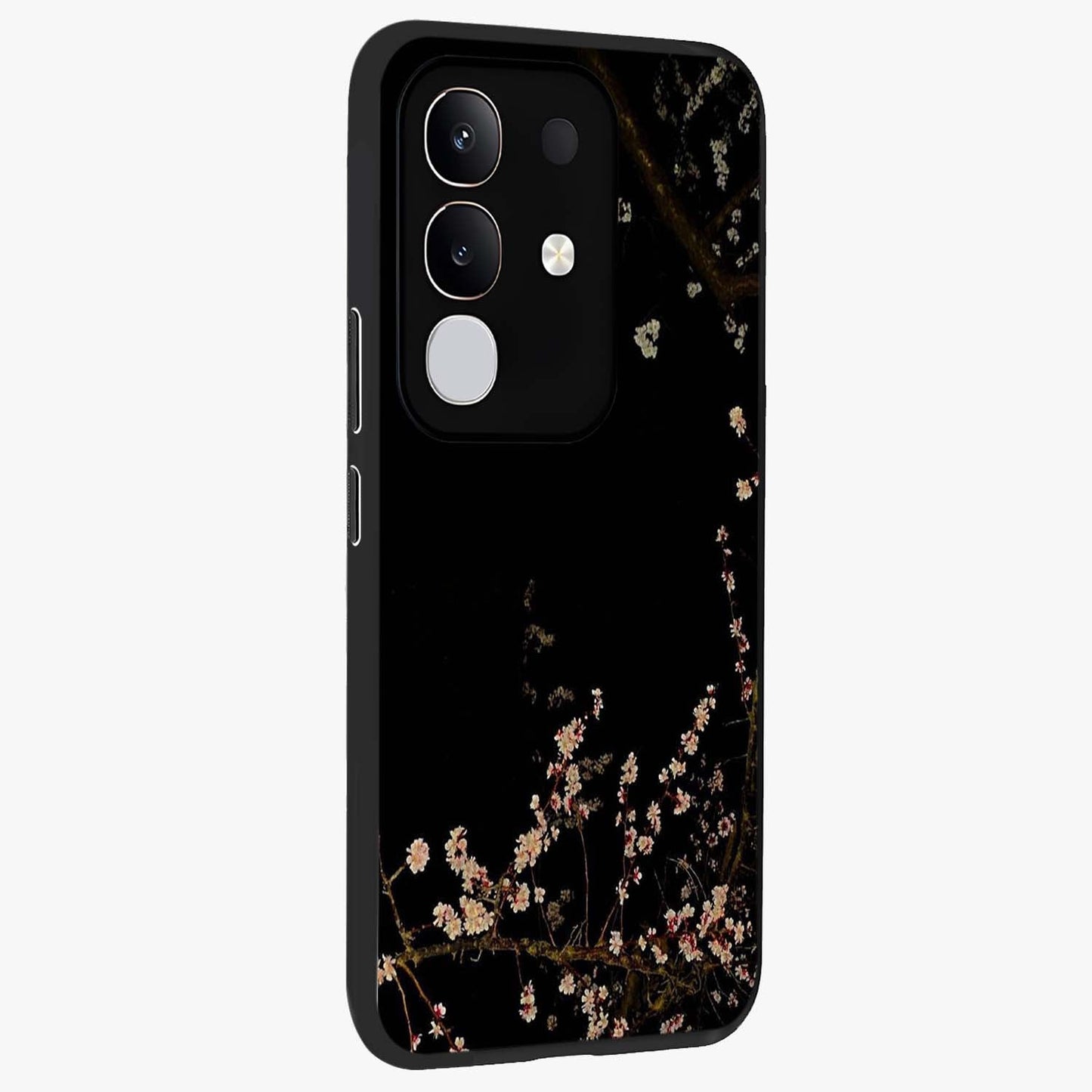 Petal Moon Light With Custom Name Glass Case upright view showcasing elegant floral moon artwork with personalized aesthetic.