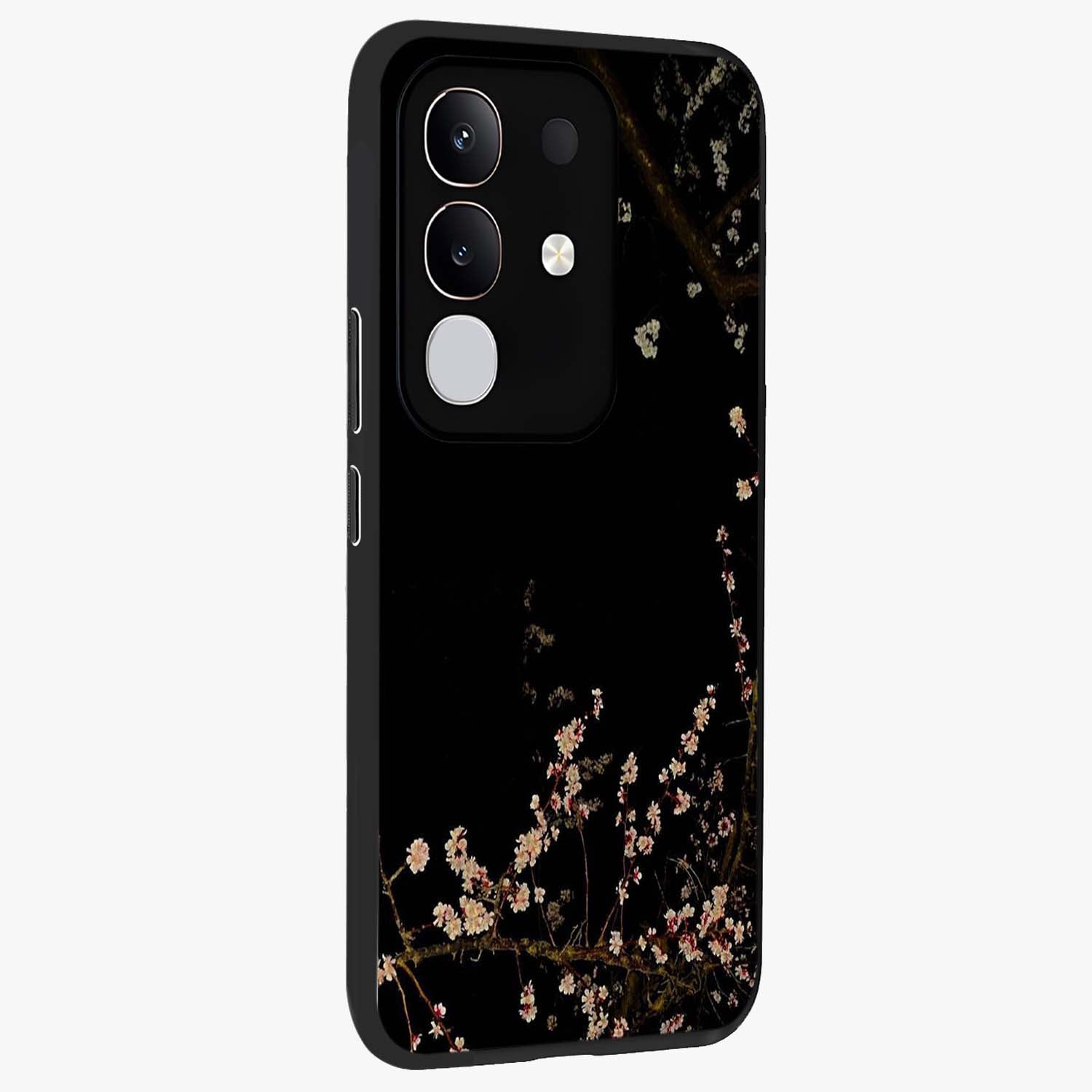 Petal Moon Light With Custom Name Glass Case upright view showcasing elegant floral moon artwork with personalized aesthetic.