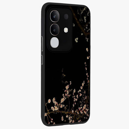 Petal Moon Light With Custom Name Glass Case upright view showcasing elegant floral moon artwork with personalized aesthetic.