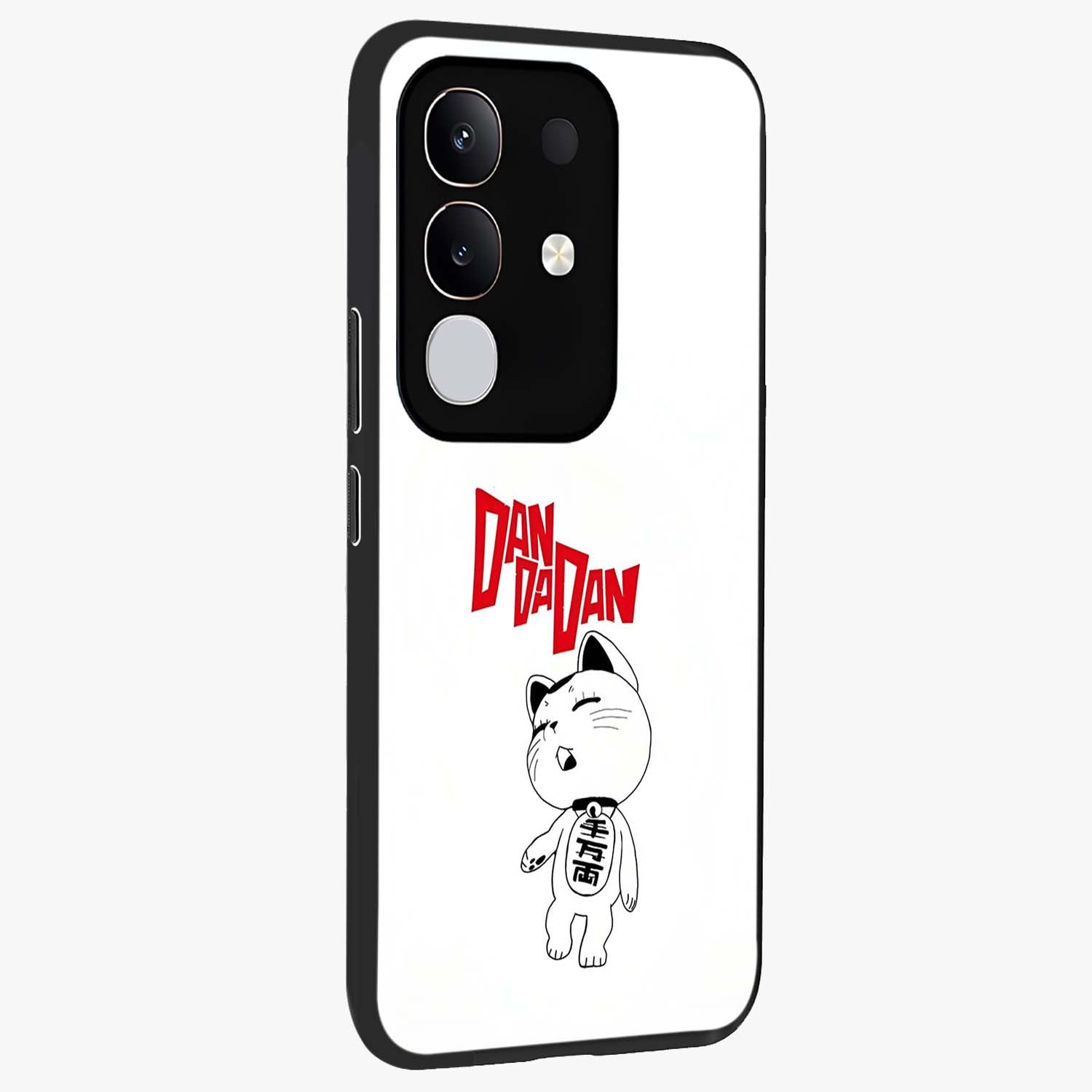 Playful Spirit Charm Glass Case upright view showcasing vibrant charm artwork with fun artistic theme.