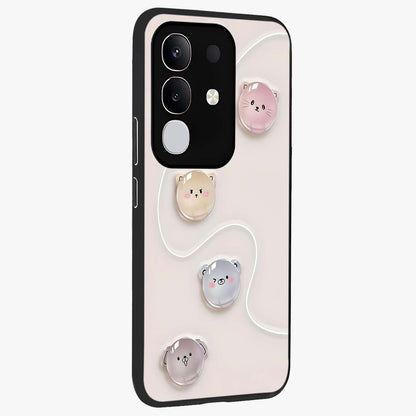 Puffy Face Parade Glass Case upright view showcasing adorable character artwork with cheerful animated theme.