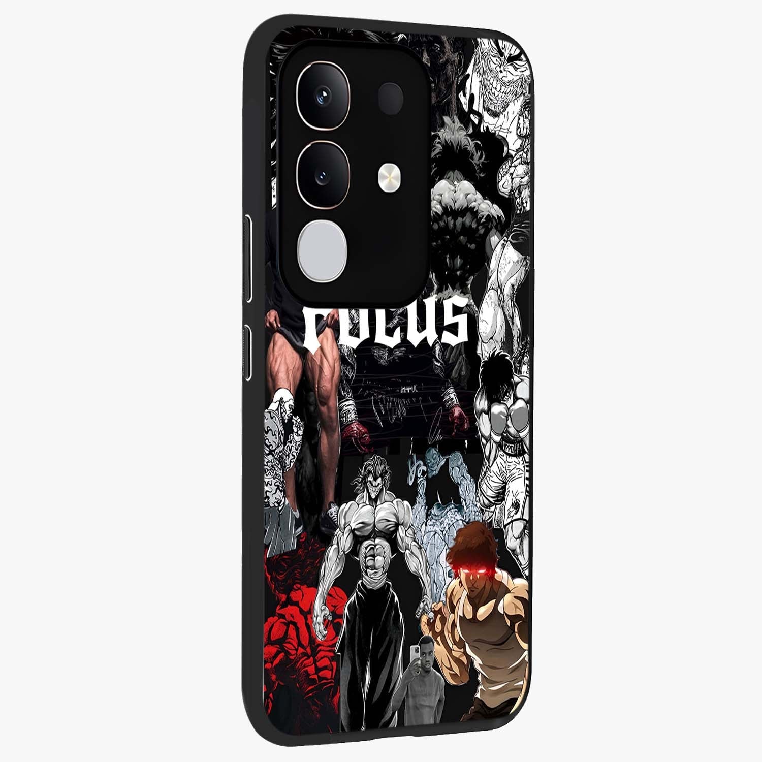 Relentless Power Focus Glass Case upright view showcasing strong inspirational artwork with powerful focus theme.