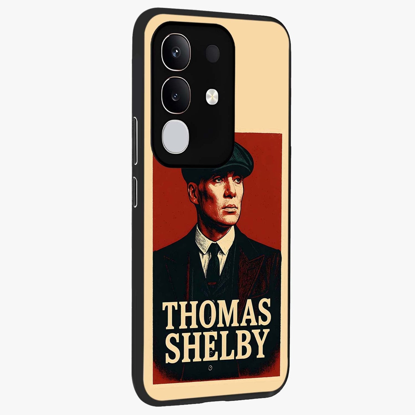 Vintage Mafia Authority Glass Case upright view showcasing dramatic vintage artwork with iconic authority theme.