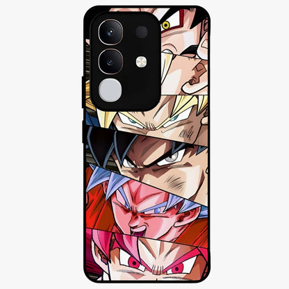 Anime Character Glass Case showing flat back view with vibrant anime artwork and glossy glass finish.