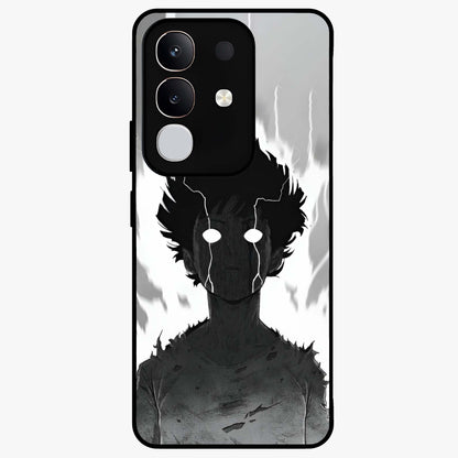 Awakened Inner Rage Glass Case showing flat back view with intense artistic artwork and glossy glass finish.