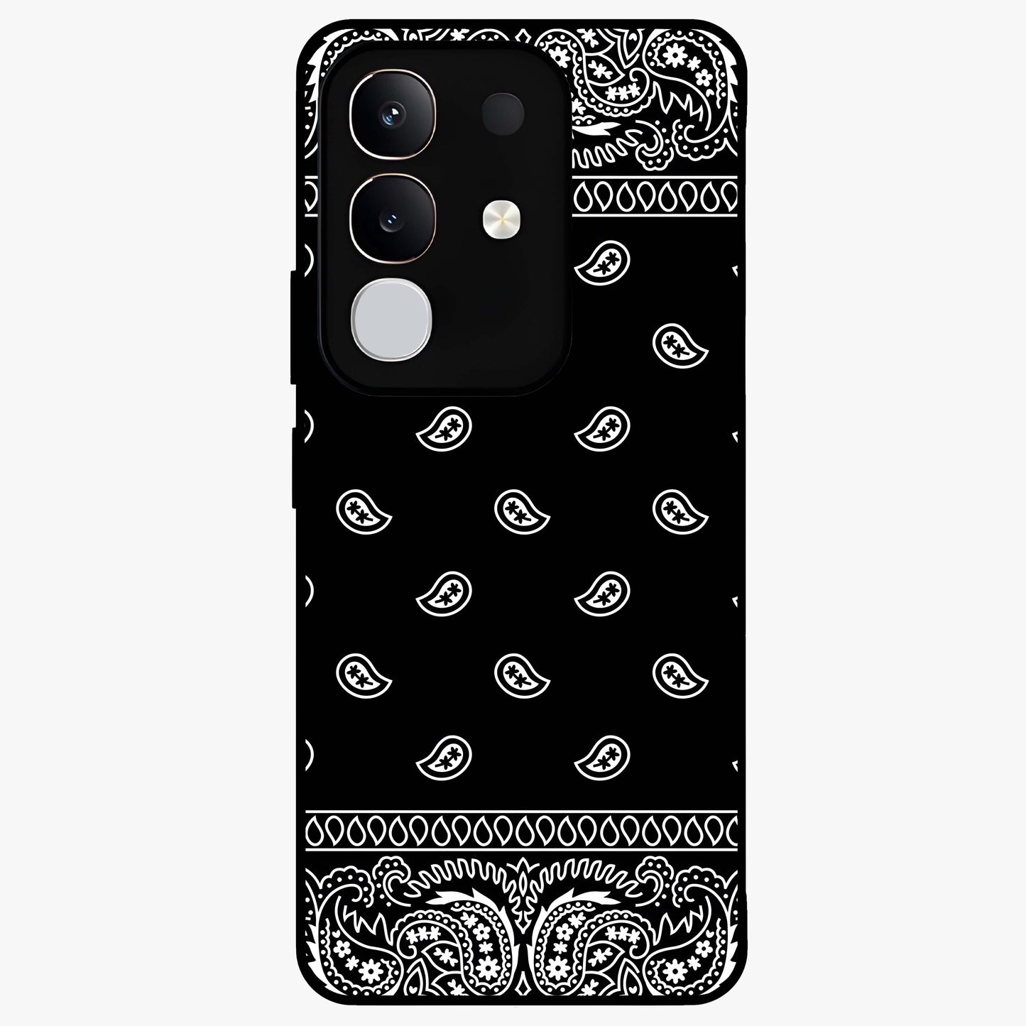 Retro Rebel Threads Glass Case showing flat back view with vintage street style artwork and glossy glass finish.