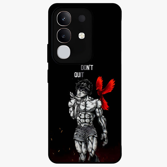 Rise Beyond Limits Glass Case showing flat back view with motivational typography artwork and glossy glass finish.