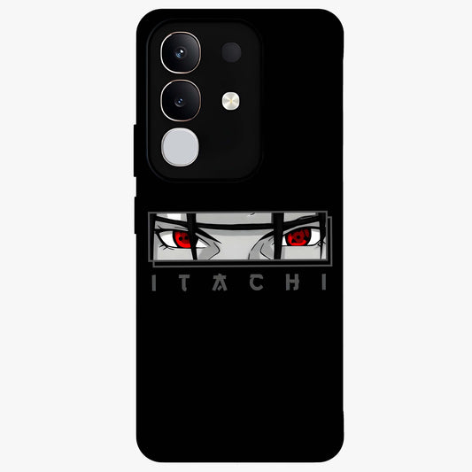 Scarlet Gaze Dominance Glass Case showing flat back view with striking red themed artwork and glossy glass finish.