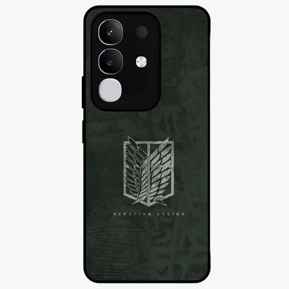 Wings Of Freedom Glass Case showing flat back view with symbolic wings artwork and glossy glass finish.