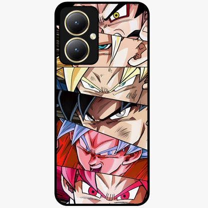 Anime Character Glass Case showing flat back view with vibrant anime artwork and glossy glass finish.