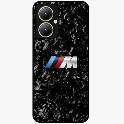 Carbon Speed Mark Glass Case showing flat back view with sporty carbon pattern artwork and glossy glass finish.