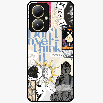 Ethereal Thoughts Glass Case showing flat back view with dreamy artistic artwork and glossy glass finish.