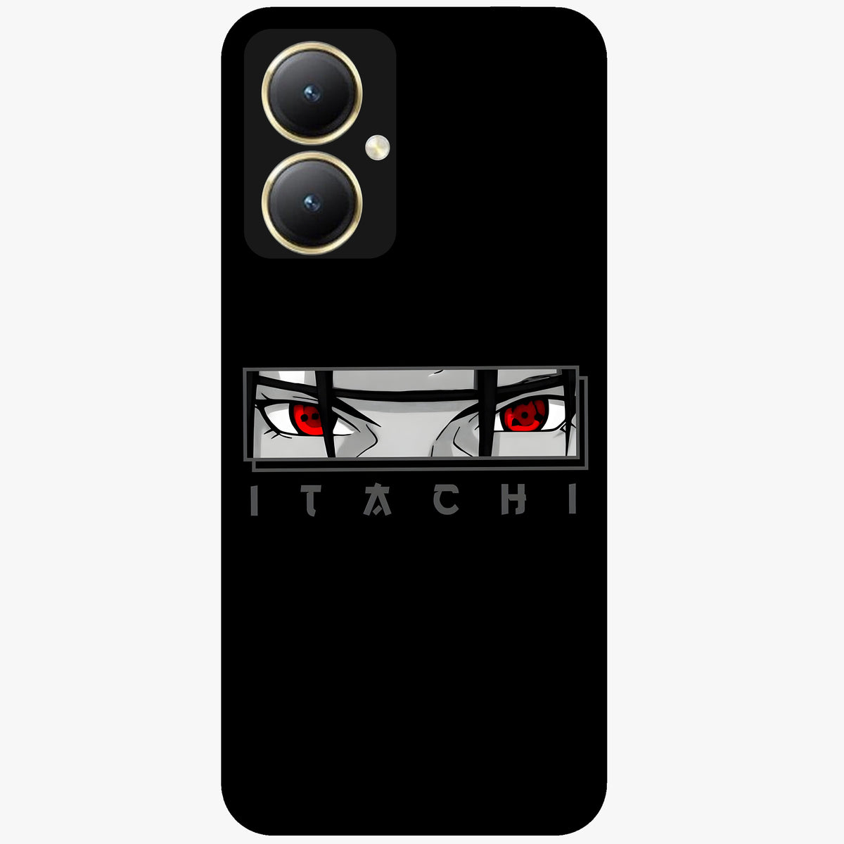 Scarlet Gaze Dominance Glass Case showing flat back view with striking red themed artwork and glossy glass finish.