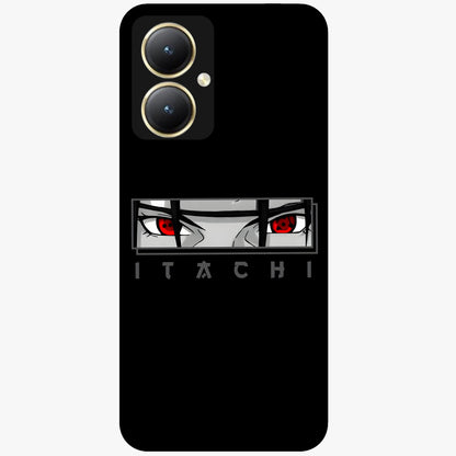 Scarlet Gaze Dominance Glass Case showing flat back view with striking red themed artwork and glossy glass finish.