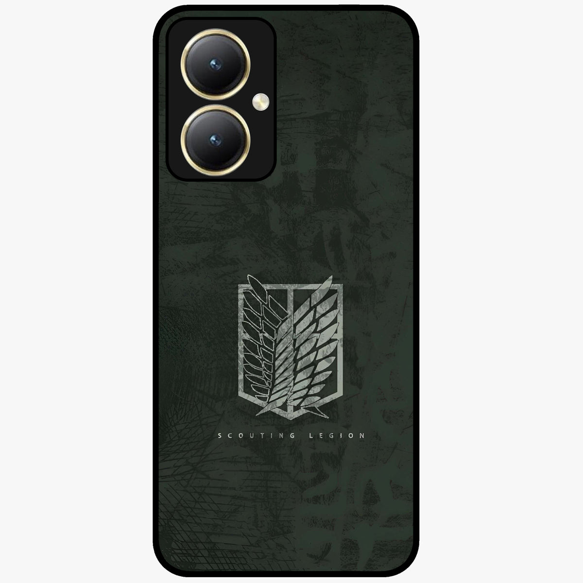 Wings Of Freedom Glass Case showing flat back view with symbolic wings artwork and glossy glass finish.