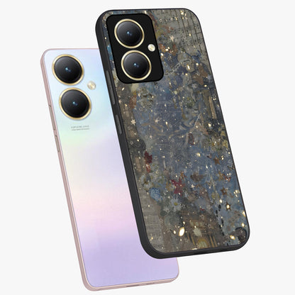 Aesthetic Astrolophia Glass Case displayed in angled mockup highlighting artistic aesthetic elements and smooth glass surface.