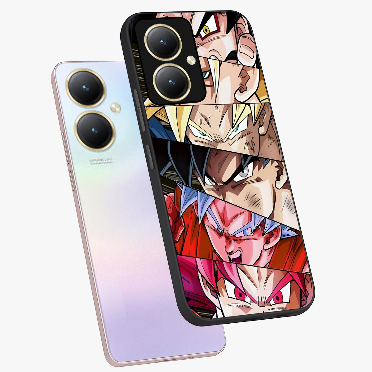 Anime Character Glass Case displayed in angled mockup highlighting colorful anime character illustration.
