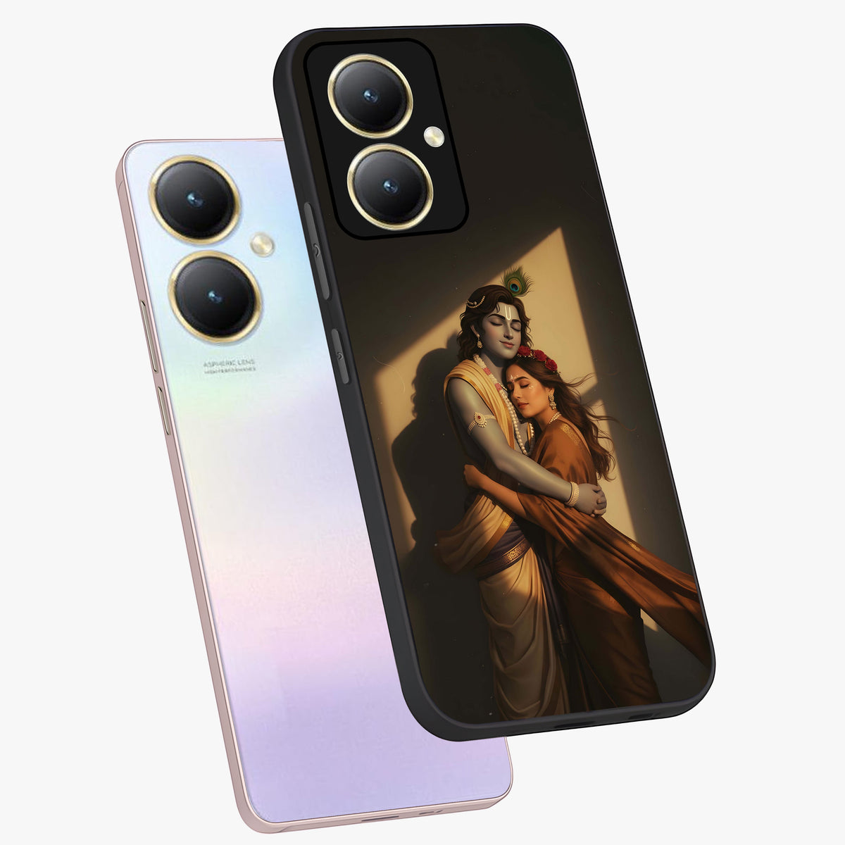 Divine Eternal Love Glass Case displayed in angled mockup highlighting elegant divine inspired design with peaceful aesthetic.
