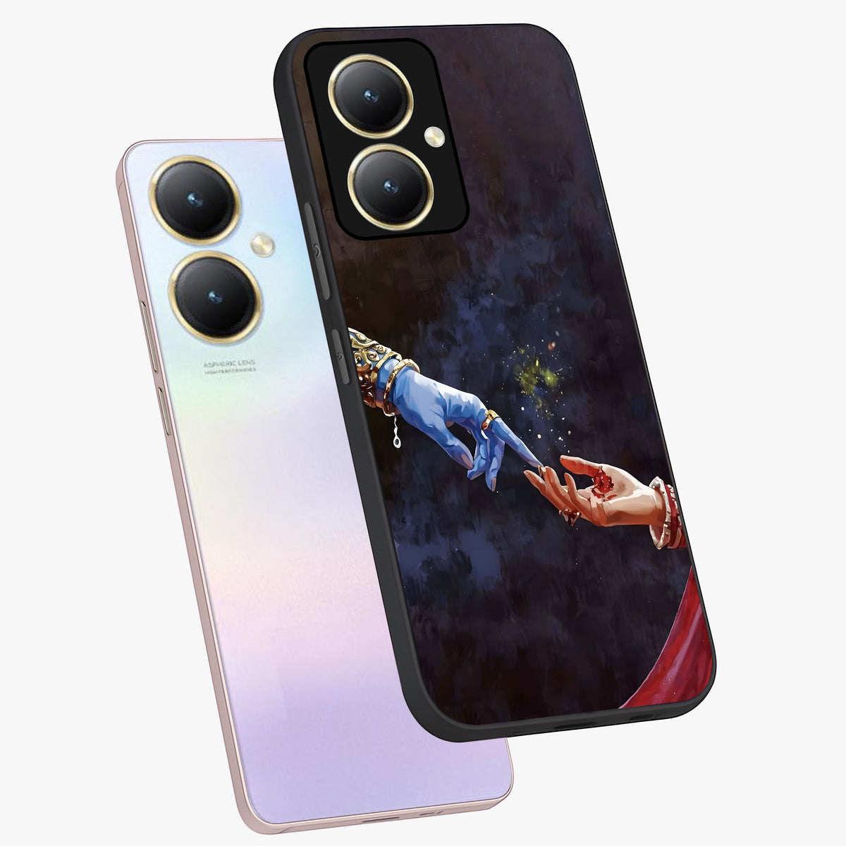 Divine Touch Eternal Glass Case displayed in angled mockup highlighting elegant divine inspired design with calm aesthetic style.