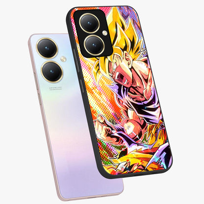 Firing Goku Glass Case displayed in angled mockup highlighting dynamic anime character design with action aesthetic.