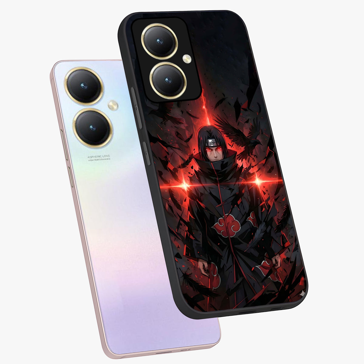 Focused Blade Discipline Glass Case displayed in angled mockup highlighting clean minimal text artwork with modern aesthetic style.