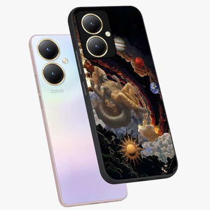 Galactic Divine God Glass Case displayed in angled mockup highlighting powerful celestial deity illustration with galactic aesthetic.