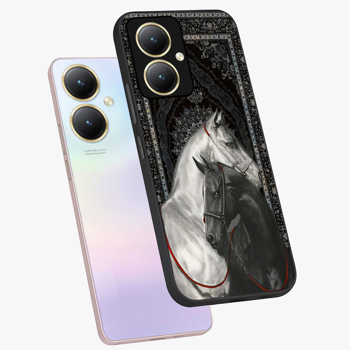 Majestic Ride Legacy Glass Case displayed in angled mockup highlighting sleek vehicle design with bold racing aesthetic.