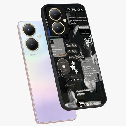 Midnight Love Echo Glass Case displayed in angled mockup highlighting elegant love inspired design with deep aesthetic style.