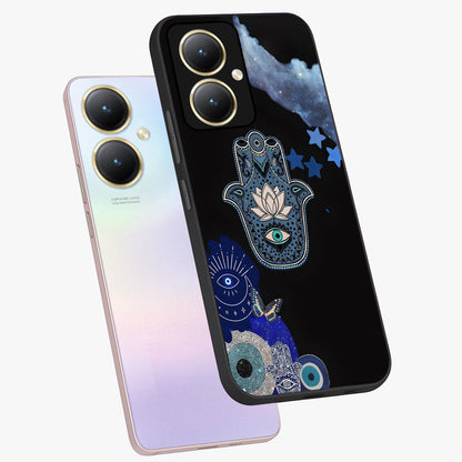 Mystic Hand Aura Glass Case displayed in angled mockup highlighting magical aura design with spiritual aesthetic style.