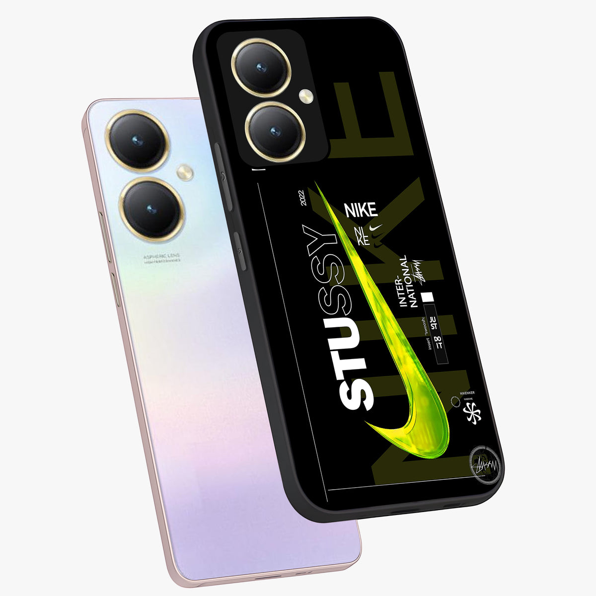 Neon Street Edition Glass Case displayed in angled mockup highlighting vibrant urban design with bold street aesthetic.
