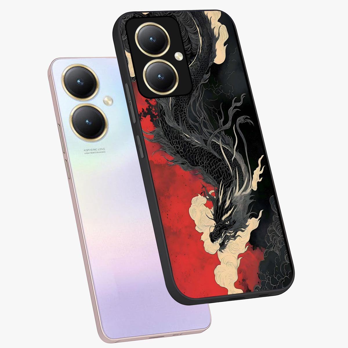 Shadow Dragon Fury Glass Case displayed in angled mockup highlighting powerful dragon illustration with dark fantasy aesthetic.