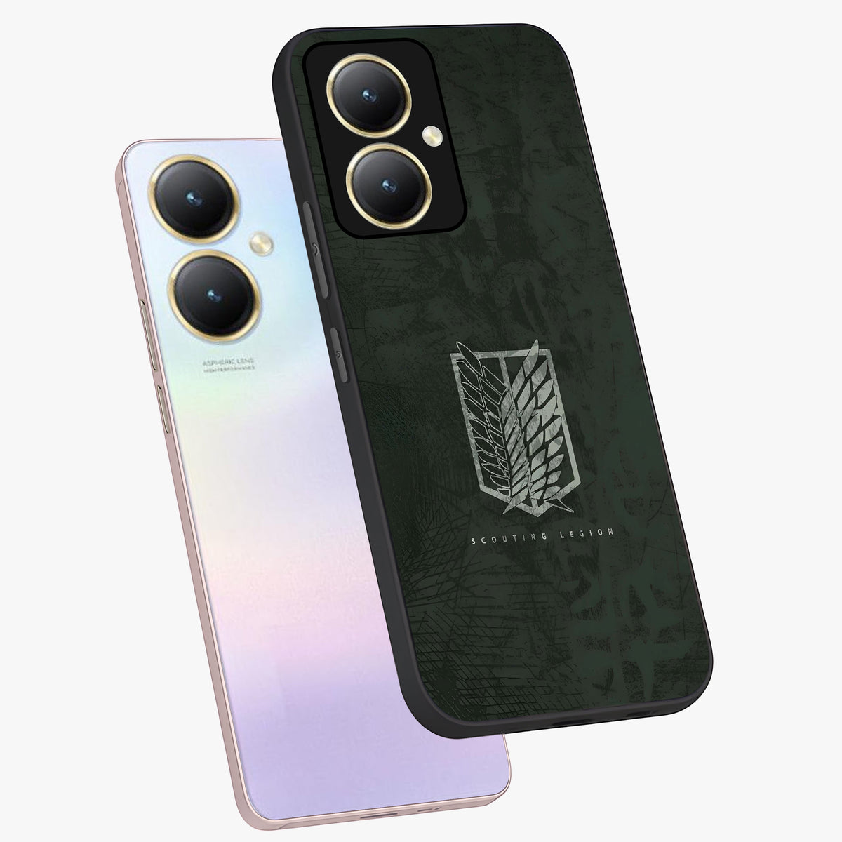 Wings Of Freedom Glass Case displayed in angled mockup highlighting graceful wing design with inspirational aesthetic.