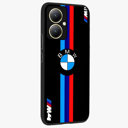 Turbo BMW Beast Glass Case upright view showcasing powerful car artwork with modern motorsport theme.