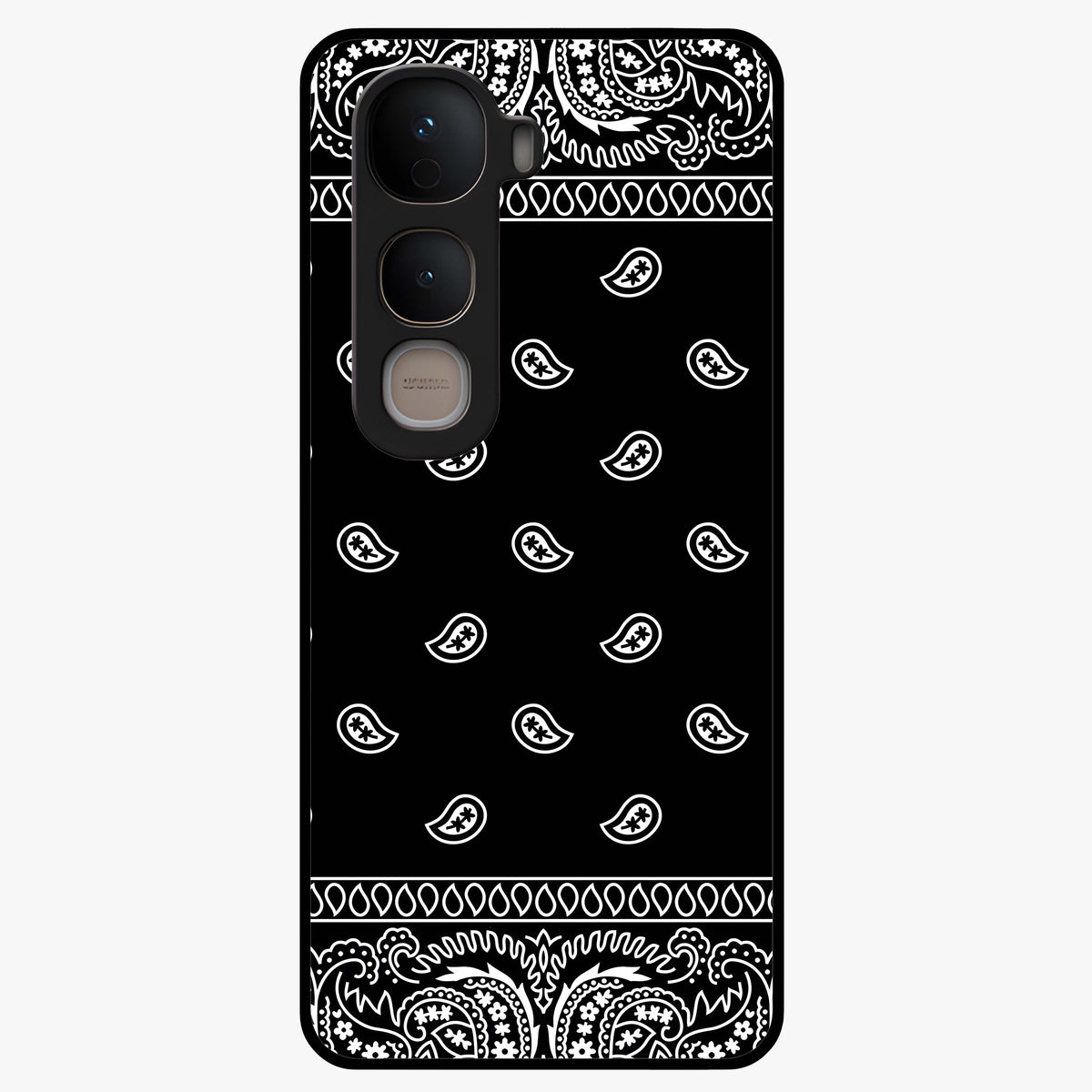 Retro Rebel Threads Glass Case showing flat back view with vintage street style artwork and glossy glass finish.