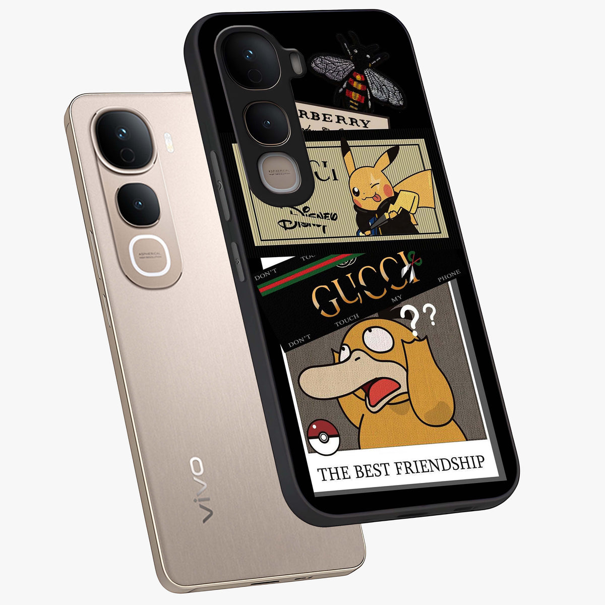 Gucci Play Mashup Glass Case displayed in angled mockup highlighting stylish fashion mashup design with bold aesthetic.