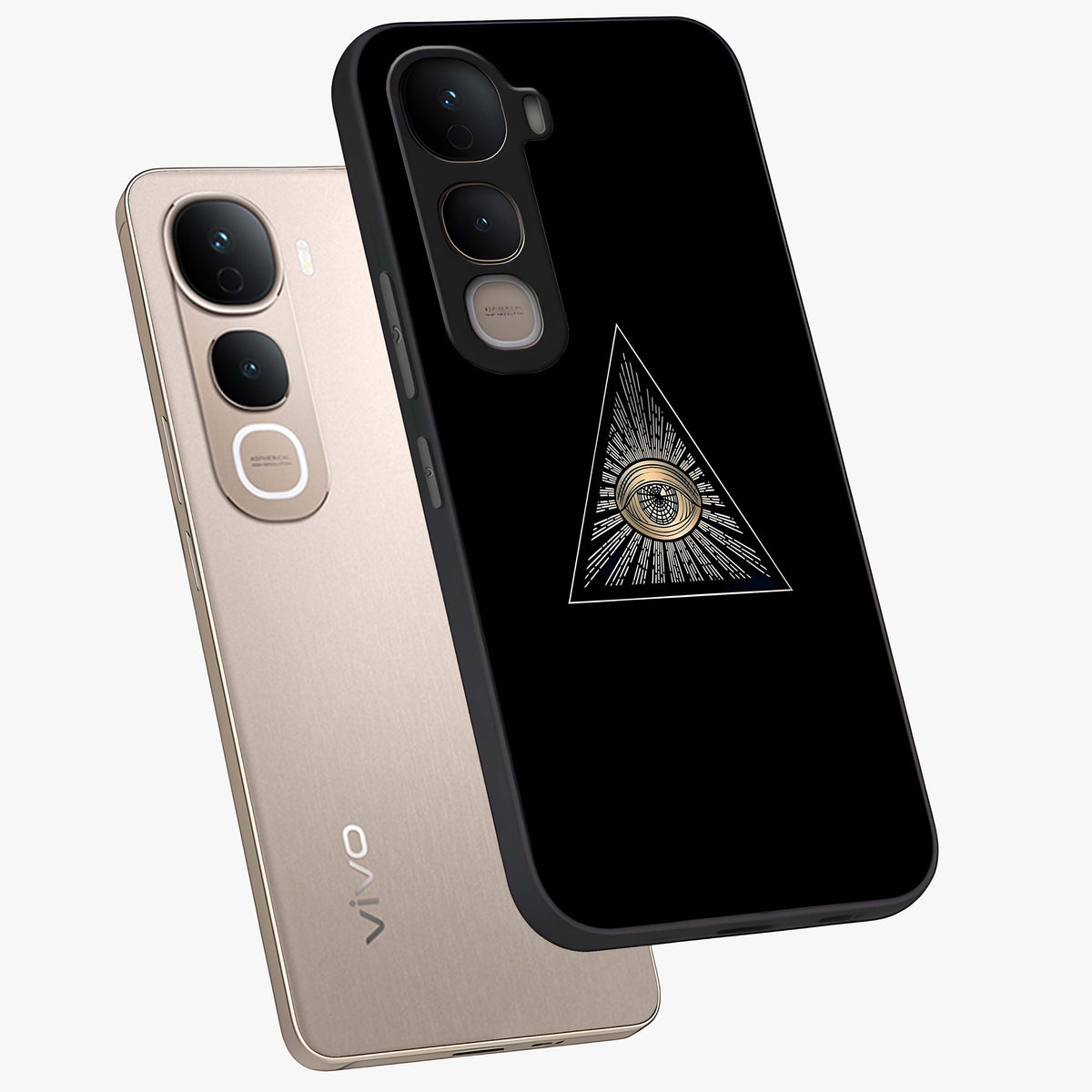 Illuminati Evil Glass Case displayed in angled mockup highlighting dark occult inspired design with bold aesthetic style.