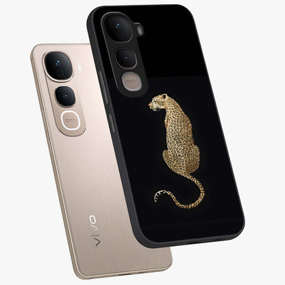 Regal Leopard Glass Case displayed in angled mockup highlighting powerful animal illustration with stylish wild aesthetic.