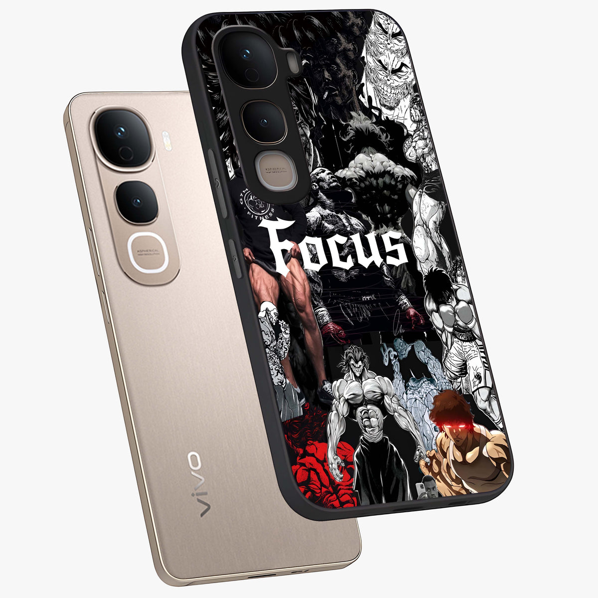 Relentless Power Focus Glass Case displayed in angled mockup highlighting bold statement design with modern aesthetic style.
